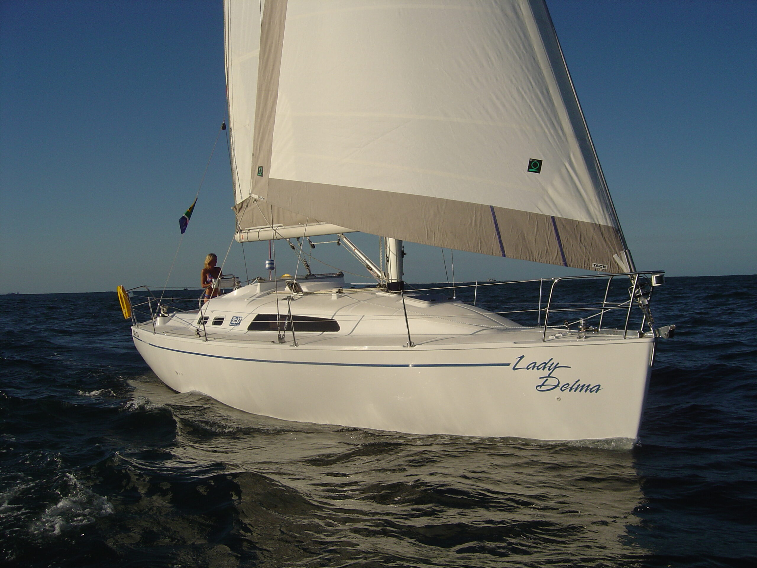 BlueBay37 was commissioned and built by Angela Collins yachts as a production cruising yacht designed by Lavranos